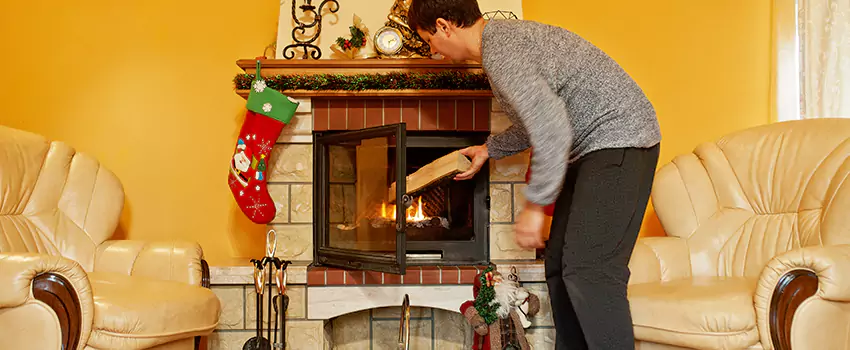 Rusted Metal Fireplace Restoration in Iliff Station, Colorado