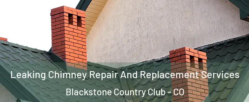 Leaking Chimney Repair And Replacement Services Blackstone Country Club - CO